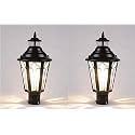 Arus Metal Exterior Design Waterproof Cone Shaped Black Gate Light for Home (Black, Pack of 2 Light)