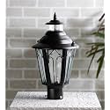 Arus Metal Exterior Design Waterproof Cone Shaped Black Gate Light for Home (Black, Pack of 1 Light)