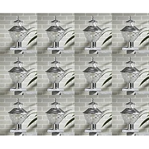arus metal exterior modern design waterproof bowl shaped gate light for home and apartments silver pack of 12 light