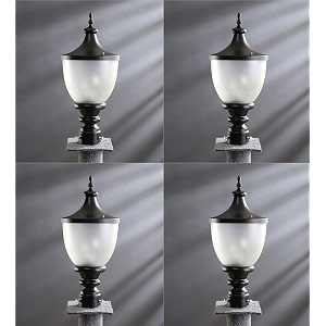 arus metal exterior modern design waterproof bowl shaped gate light for home and apartments pack of 4 light