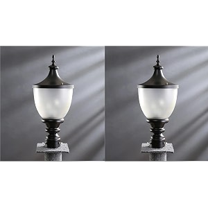arus metal exterior modern design waterproof bowl shaped gate light for home and apartments pack of 2 lamp