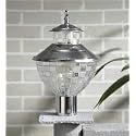 Arus Metal Exterior Modern Design Waterproof Bowl Shaped Gate Light for Home and Apartments (Silver, Pack of 1 Light)