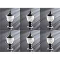 Arus Metal Exterior Modern Design Waterproof Bowl Shaped Gate Light for Home and Apartments (Pack of 6 Lamp)