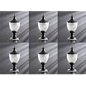 Arus Metal Exterior Modern Design Waterproof Bowl Shaped Gate Light for Home and Apartments (Pack of 6 Lamp)