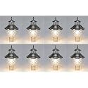 Arus Metal Exterior Modern Design Waterproof Bowl Shaped Gate Lamp for Home and Apartments (Silver, Pack of 8 Lamp)