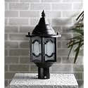 Arus Metal Exterior Modern Design Waterproof Polygonal Shaped Black Gate Light for Home and Apartments (Black, Pack of 1 Lamp)