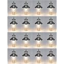 Arus Metal Exterior Modern Design Waterproof Bowl Shaped Gate Lamp for Home and Apartments (Silver, Pack of 16 Lamp)