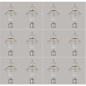 arus modern design water proof cone shaped silver outdoor gate lamp for home silver-transparent pack of 12 lamp