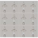 Arus Modern Design Water Proof Cone Shaped Silver Outdoor Gate Lamp for Home (Silver-Transparent, Pack of 12 Lamp)