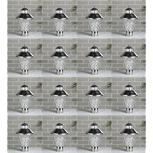 arus modern design waterproof cone shaped silver outdoor gate lamp for home silver-transparent pack of 16 lamp