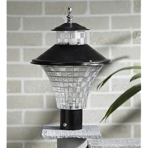 arus modern design waterproof cone shaped black outdoor gate lamp for home black-transparent pack of 1 lamp