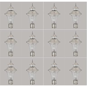 arus modern design waterproof cone shaped silver outdoor gate lamp for home silver-transparent pack of 12 lamp