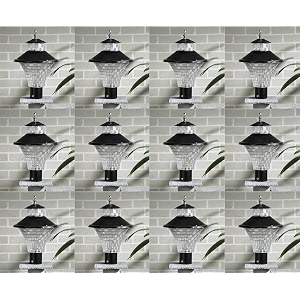 arus modern design waterproof cone shaped black outdoor gate lamp for home black-transparent pack of 12 lamp