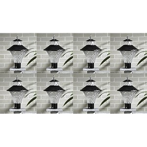 arus modern design waterproof cone shaped black outdoor gate lamp for home black-transparent pack of 8 lamp