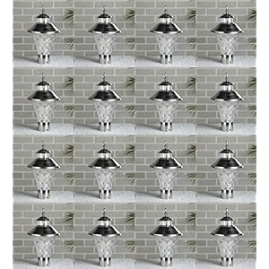 arus modern design waterproof cone shaped silver outdoor gate light for home silver-transparent pack of 1 light