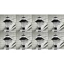 Arus Modern Design Waterproof Cone Shaped Black Outdoor Gate Light for Home (Black-Transparent, Pack of 8 Light)