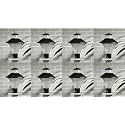 Arus Modern Design Waterproof Cone Shaped Black Outdoor Gate Lamp for Home (Black-Transparent, Pack of 8 Lamp)