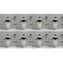 Arus Modern Design Waterproof Cone Shaped Silver Outdoor Gate Lamp for Home (Silver-Transparent, Pack of 8 Lamp)