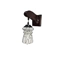 Arus Wooden and Glass Black Curved Line Pattern White Shade Downlight Fancy Wall Lamp for Home (White ; Pack of 2)