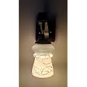 Arus Wooden and Glass Circular White Line Pattern Modern Downlight Wall Lamp for Home (White ; Pack of 2)
