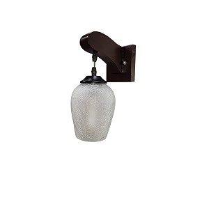 arus wooden and glass crack design transculent shade downlight fancy wall lamp for home transculent  pack of 2