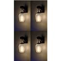 Arus Wooden and Glass Crack Design Transculent Shade Downlight Fancy Wall Lamp for Home (Transculent ; Pack of 4)