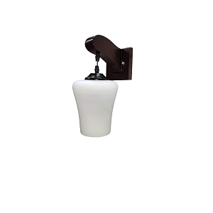 arus wooden and glass exquisite design modern white shade downlight fancy wall lamp for home white  pack of 2