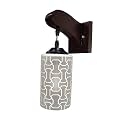 Arus Wooden and Glass Fancy Modern White Shade Downlight Fancy Wall Lamp for Home (White ; Pack of 2)