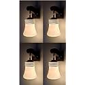 Arus Wooden and Glass Fancy White Shade Downlight Wall Light for Home (White ; Pack of 4)
