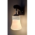 Arus Wooden and Glass Fancy White Shade Downlight Wall Light for Home (White ; Pack of 1)