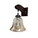 Arus Wooden and Glass Flower Design Work Transparent Shade Downlight Wall Light for Home (Transculent ; Pack of 2)