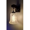 Arus Wooden and Glass Flower Design Work Transparent Shade Downlight Wall Light for Home (Transculent ; Pack of 1)