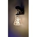 Arus Wooden and Glass Flower Design Work Transparent Shade Downlight Wall Light for Home (Transculent ; Pack of 1)