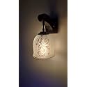 Arus Wooden and Glass Leaf String Design Work Transparent Shade Downlight Wall Light for Home (Transculent ; Pack of 1)