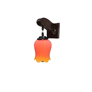 arus wooden and glass modern fancy exquisite design downlight wall lamp for home orange  pack of 4
