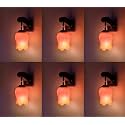 Arus Wooden and Glass Modern Fancy Exquisite Design Downlight Wall Lamp for Home (Orange ; Pack of 6)