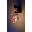 Arus Wooden and Glass Modern Fancy Flower Print Design Downlight Wall Lamp for Home (Multicolor ; Pack of 1)