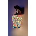 Arus Wooden and Glass Multi Flower Design White Multi Shade Downlight Fancy Wall Light for Home (Multi ; Pack of 1)