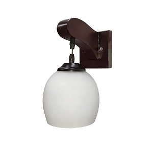 arus wooden and glass white ball shaped modern downlight fancy wall light for home white  pack of 2