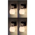 Arus Wooden and Glass White Ball Shaped Modern Downlight Fancy Wall Light for Home (White ; Pack of 4)