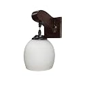 Arus Wooden and Glass White Ball Shaped Modern Downlight Fancy Wall Light for Home (White ; Pack of 2)