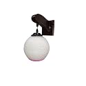Arus Wooden and Glass White Ball Shaped Pink Shade Downlight Fancy Wall Light for Home (White-Pink ; Pack of 2)