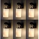 Arus Wooden and Glass White Cuboidal Shape Downlight Fancy Wall Lamp for Home (White ; Pack of 6)