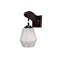 Arus Wooden and Glass White Curved Line Pattern Pink Shade Downlight Fancy Wall Light for Home (White-Pink ; Pack of 2)