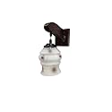Arus Wooden and Glass White Curved Line Pattern Brown Shade Downlight Fancy Wall Lamp for Home (Brown-White ; Pack of 2)