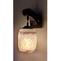 Arus Wooden and Glass White Curved Line Pattern White Brown Shade Downlight Fancy Wall Light for Home (Brown-White ; Pack of 1)
