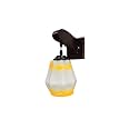Arus Wooden and Glass White Curved Line Pattern Yellow Shade Downlight Fancy Wall Lamp for Home (White-Yellow ; Pack of 2)