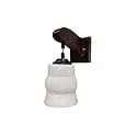 Arus Wooden and Glass White Curved Line Pattern White Shade Downlight Fancy Wall Lamp for Home (White ; Pack of 2)