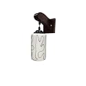 Arus Wooden and Glass White Curved Line Pattern White Shade Downlight Fancy Wall Lamp for Home (White ; Pack of 2)