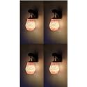 Arus Wooden and Glass White Curved Line Pattern Orange Shade Downlight Fancy Wall Lamp/Light for Home (White-Orange ; Pack of 4)